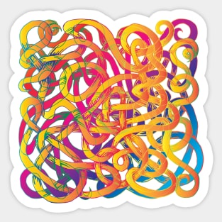 Glowing Worms Sticker